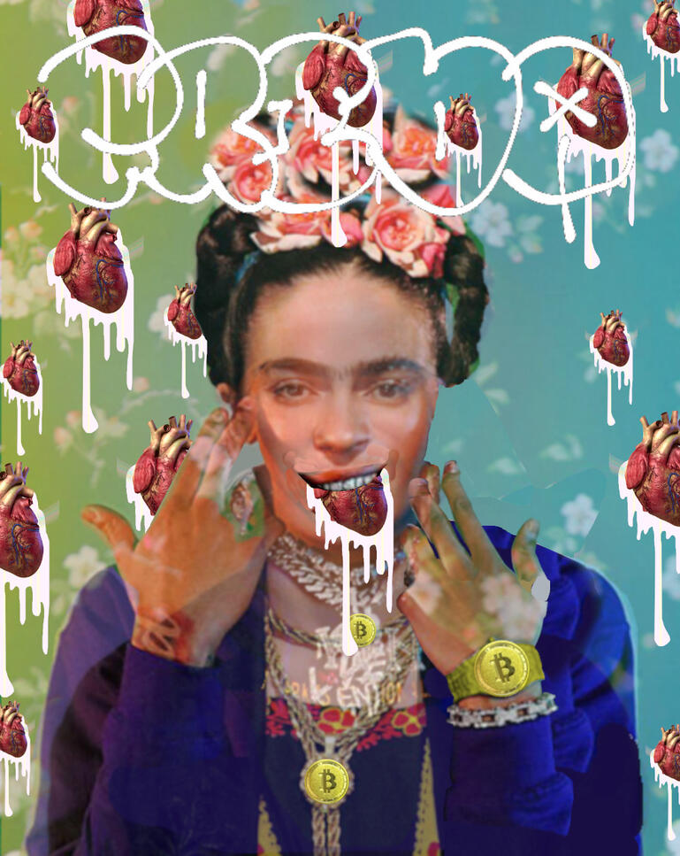 Frida Eats Her Own Heart for Bitcoin